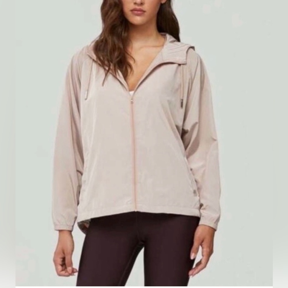 SOIA & KYO OakLynn Windbreaker Water-repellent Hooded Jacket - Pink Blush - L/XL